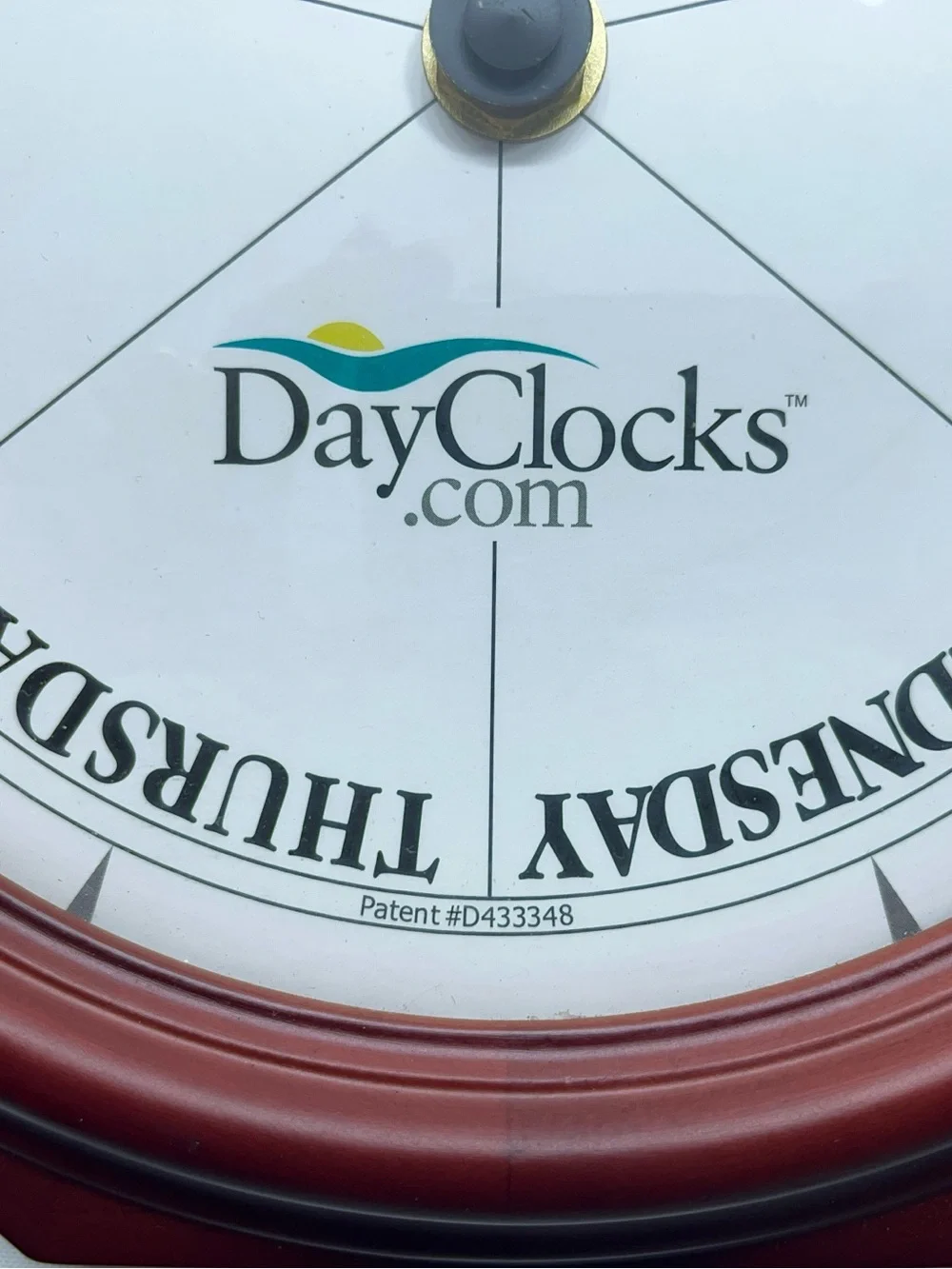 DayClocks Classic Day of The Week Wall Clock Solid Wood 9.5